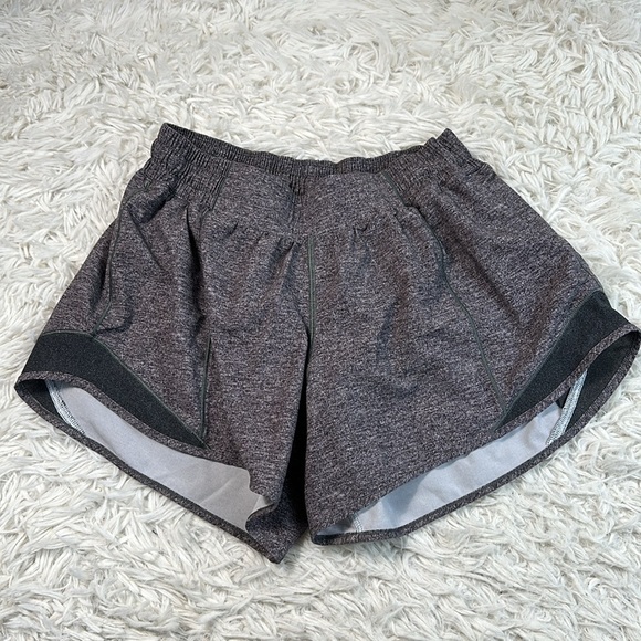 Lululemon Hotty Hot Short II *Long 4" Heather Lux Multi Black / Heathered Black - Picture 1 of 6
